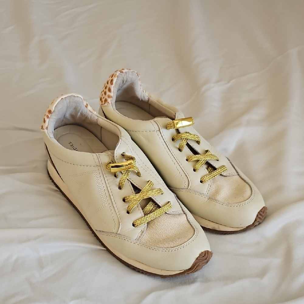 Birdies Tan Leopard Print Sneaker Shoes Size 7.5